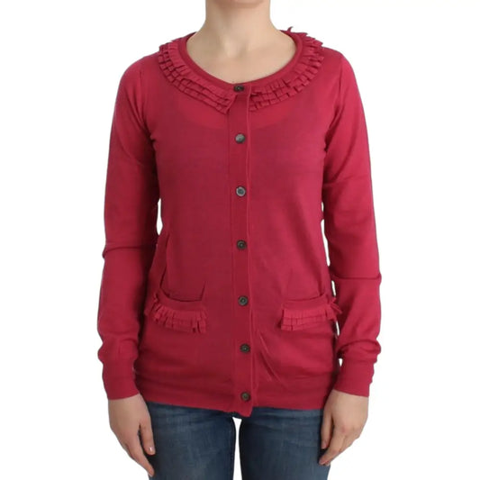 John Galliano Pink wool cardigan