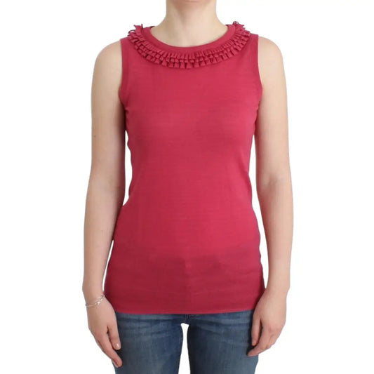 John Galliano Pink wool knit top
