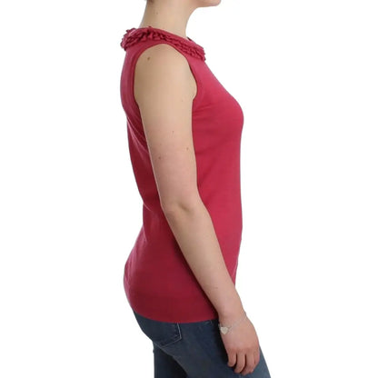 John Galliano Pink wool knit top