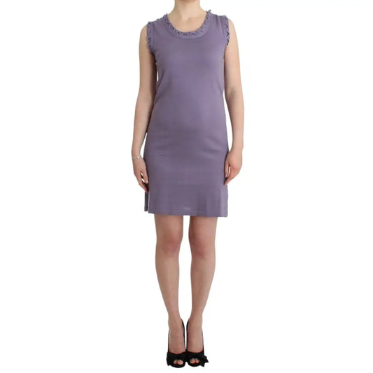 John Galliano Purple cotton jersey dress