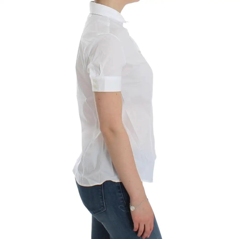 John Galliano White Cotton Shirt Top