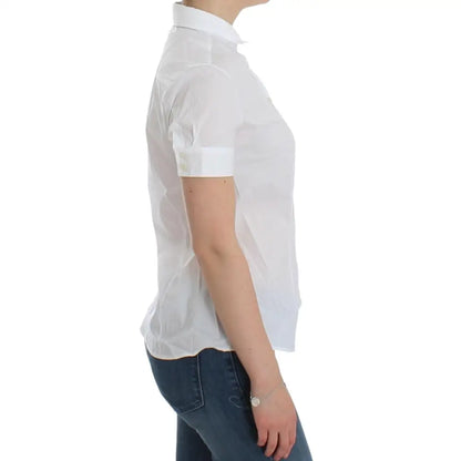 John Galliano White Cotton Shirt Top