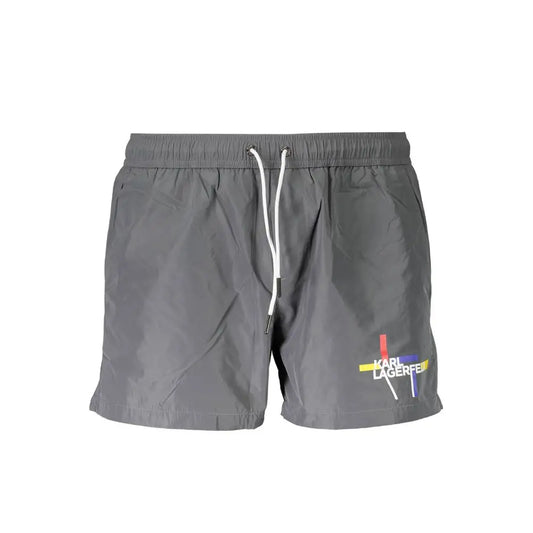 Karl Lagerfeld Gray Polyester Swimwear - S