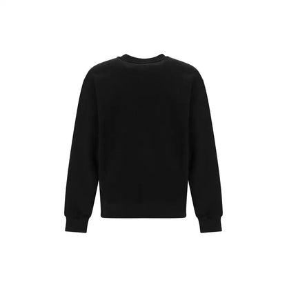 Kenzo black cotton sweatshirt med lange ærmer og ribkant