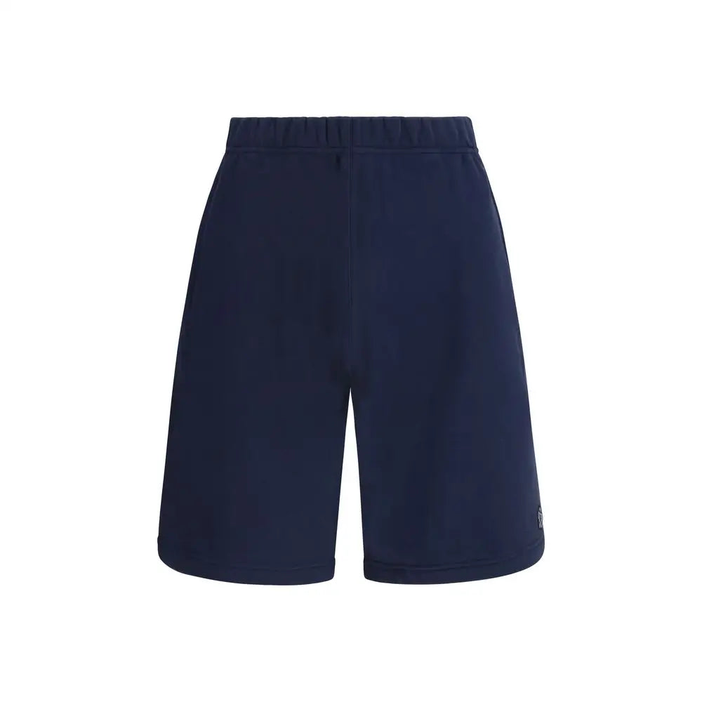 Kenzo blue cotton Bermuda shorts i marineblå med elastik og logo