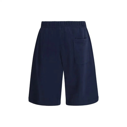 Kenzo blue cotton Bermuda shorts med elastik talje og én baglomme