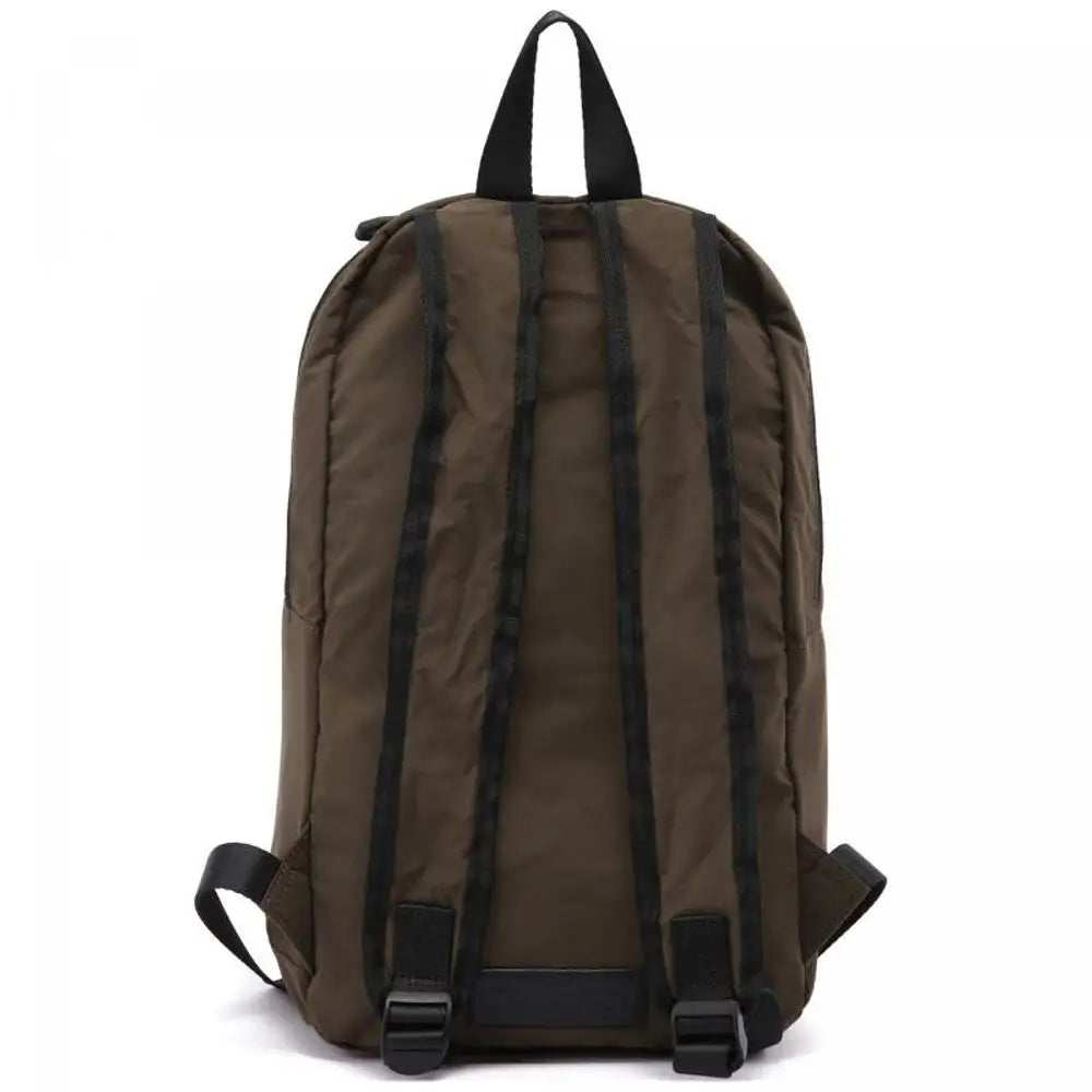 La Martina bicolor polyester backpack i brun nylon med sorte stropper og spænder