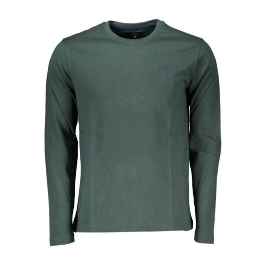 La Martina elegant crew neck green tee med broderi