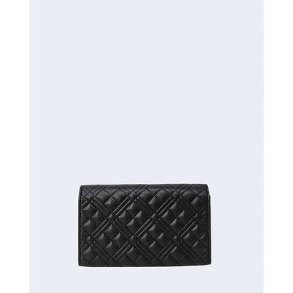 Love Moschino sorte polyethylen håndtaske med sort quiltet læder mønster