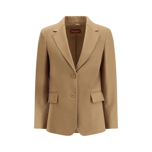 Max Mara beige fleece stykke tøj med klassisk jakke i uld