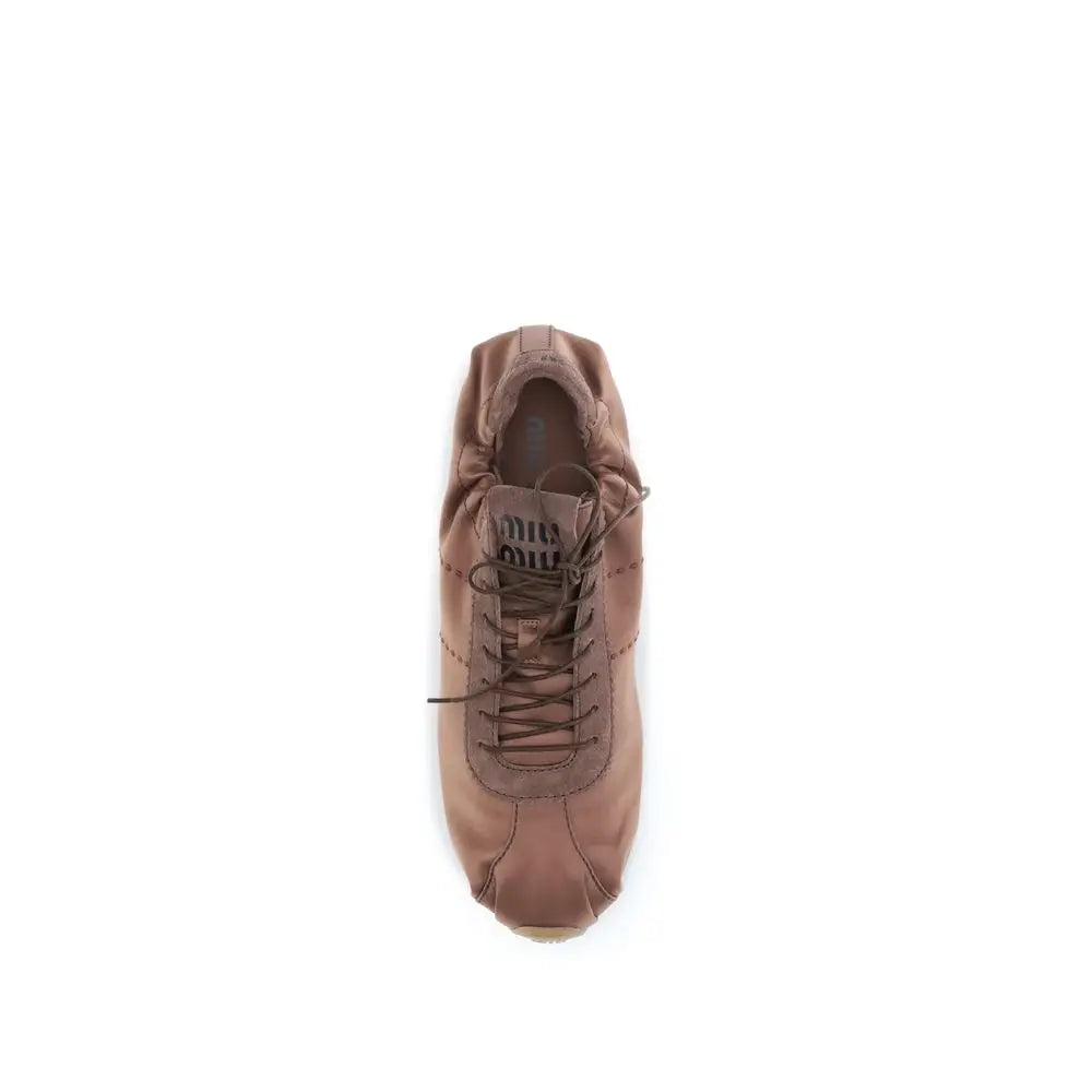 Miu Miu Brown Viscose Sneakers - Sneakers