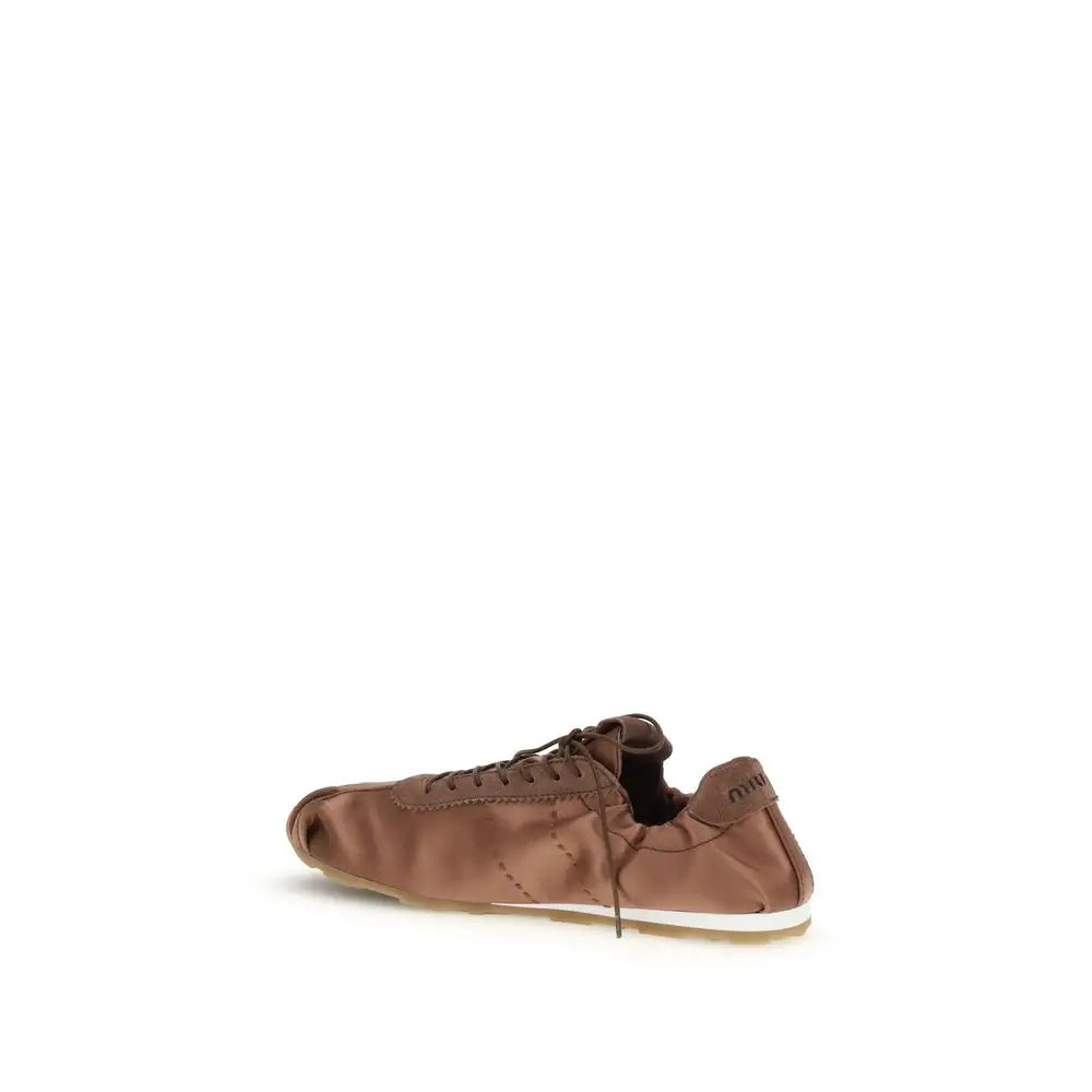 Miu Miu Brown Viscose Sneakers - Sneakers
