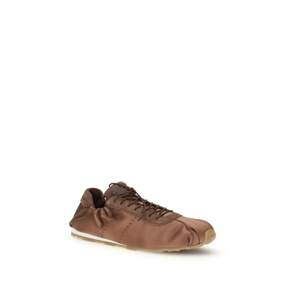 Miu Miu Brown Viscose Sneakers - Sneakers