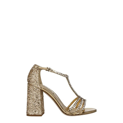 Miu Miu Gold Plastic Platforms - Sandaler
