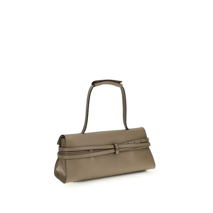 Moschino beige calf leather Bos Taurus taupe clutch bag
