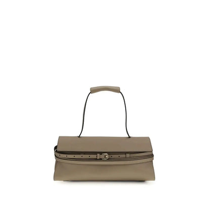 Moschino beige calf leather Bos Taurus håndtaske med minimalistisk design