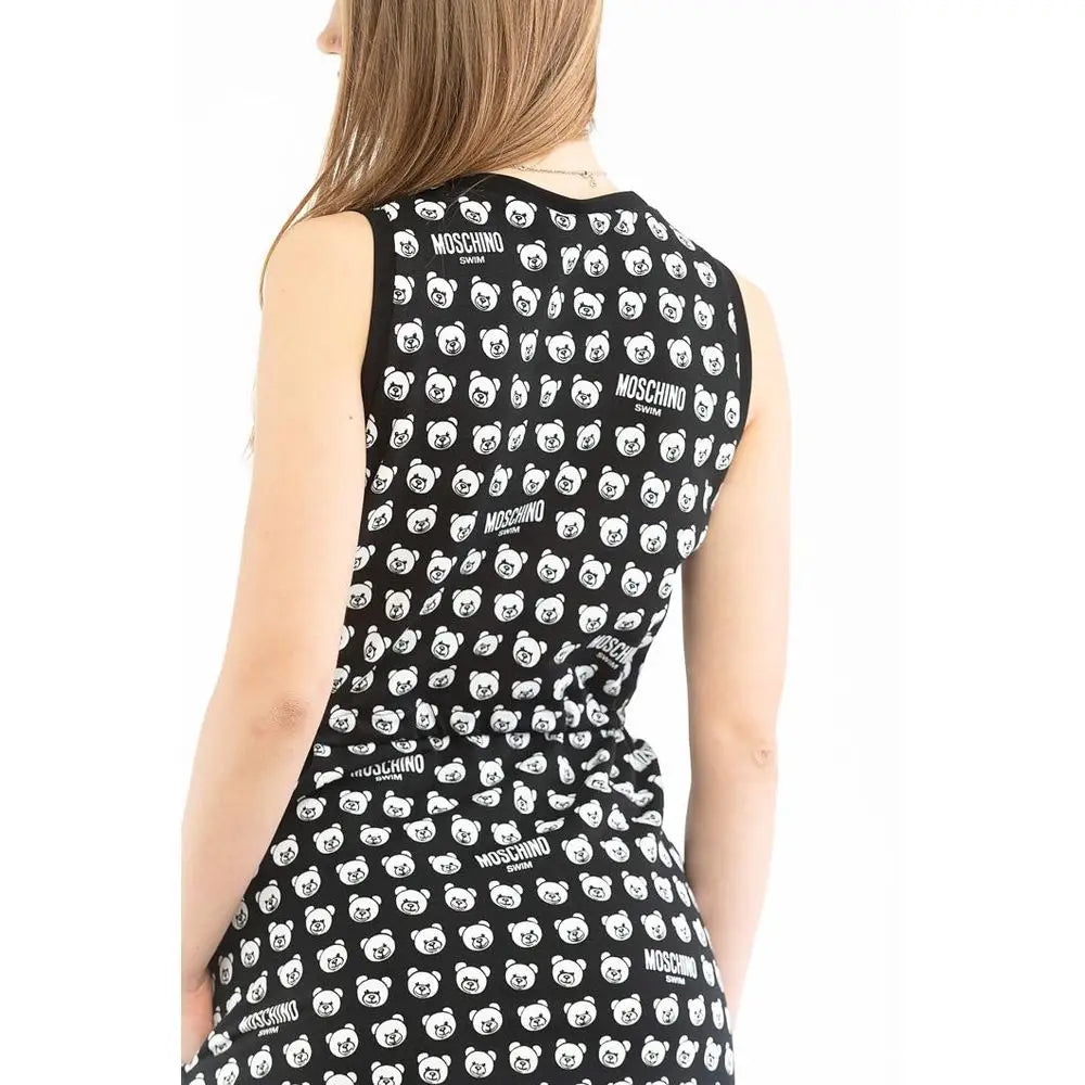 Multicolor cotton casual Moschino kjole med teddybjørneprint