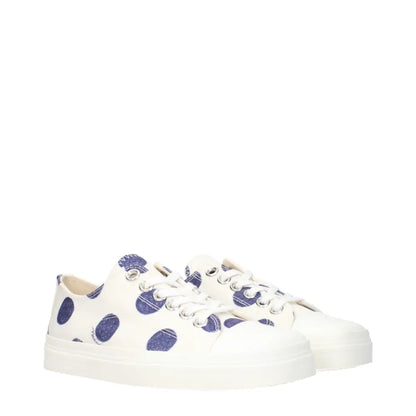Moschino White Fabric Low Tops