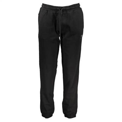 Napapijri black cotton pant med elastik talje og snøre i blød fleece