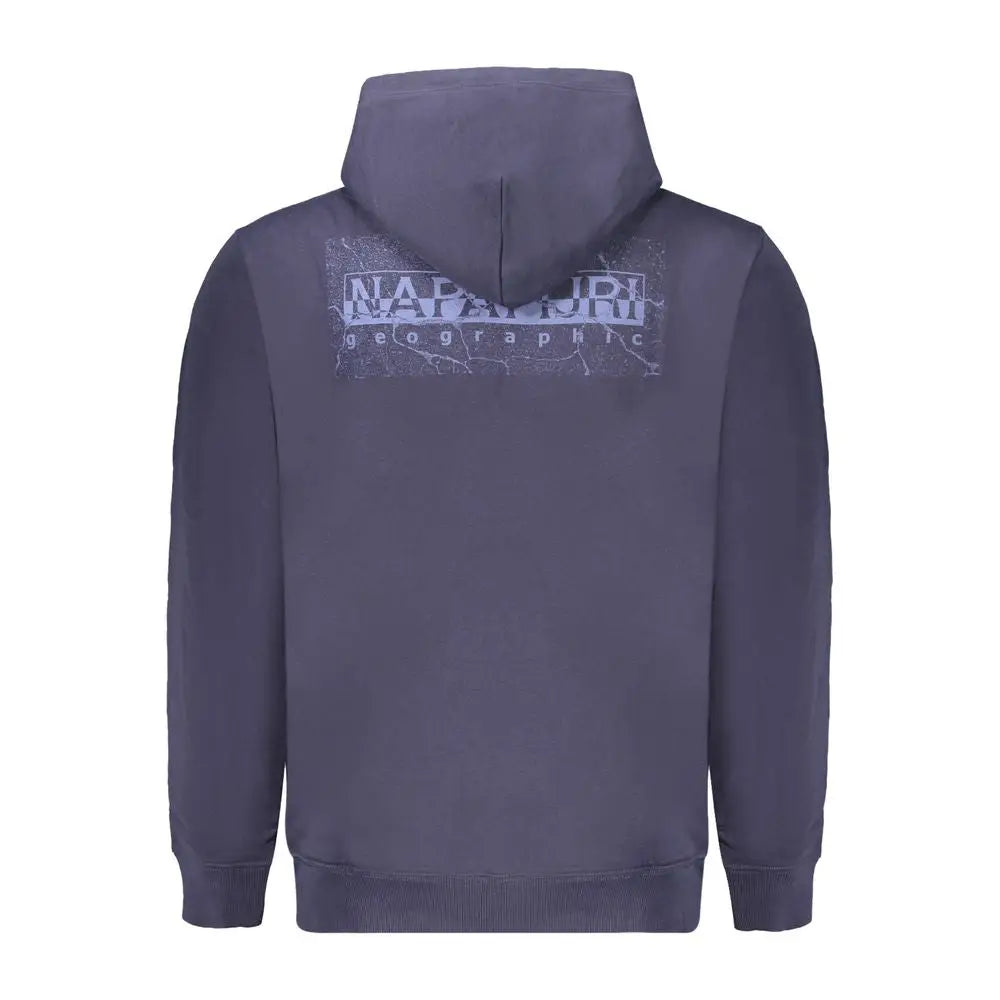 Napapijri grå hættetrøje bagside med logo, outlet mærkevarer 100% originale