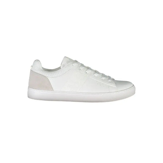 Napapijri white leather men sneakers with minimalist design