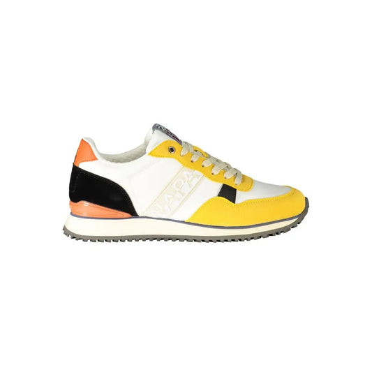Napapijri yellow polyester sneakers i levende gule og hvide farver