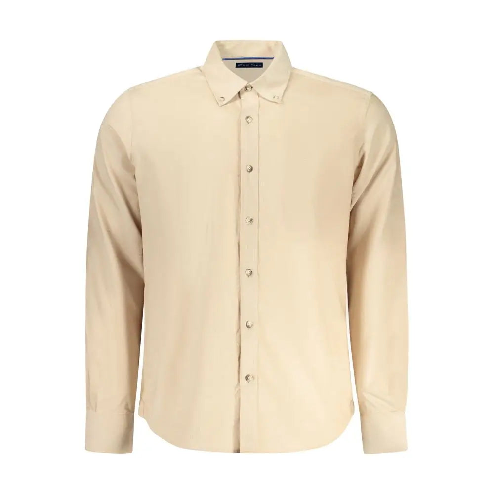 North Sails Beige Cotton Men Shirt - Skjorte