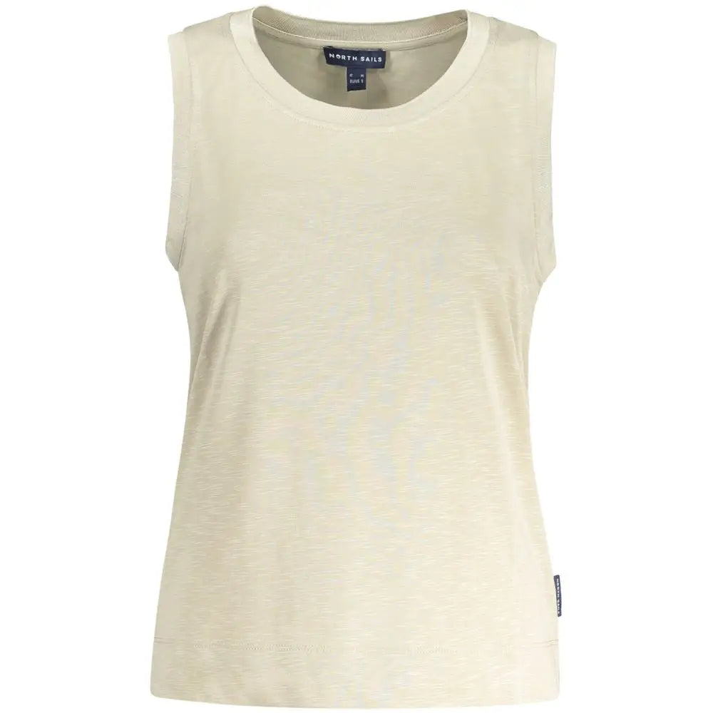 North Sails beige polyester tank top i cremfarvet stof med rund hals