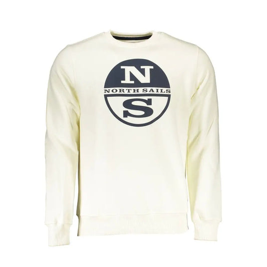 Nord Sails Bianco bomuldssweatshirt i cremfarve med navy logo