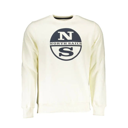 North Sails Bianco Cotton Men Sweatshirt - XXL