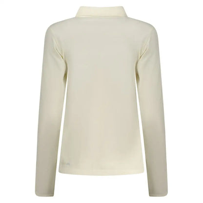 North Sails Bianco cotton women polo shirt in cream, long-sleeved