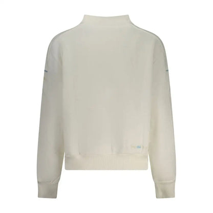 North Sails Bianco bomuldssweatshirt med høj krave og ribbede manchetter