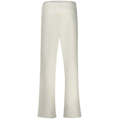 North Sails Bianco bomuldssweatpants i creme, rette ben med elastik talje