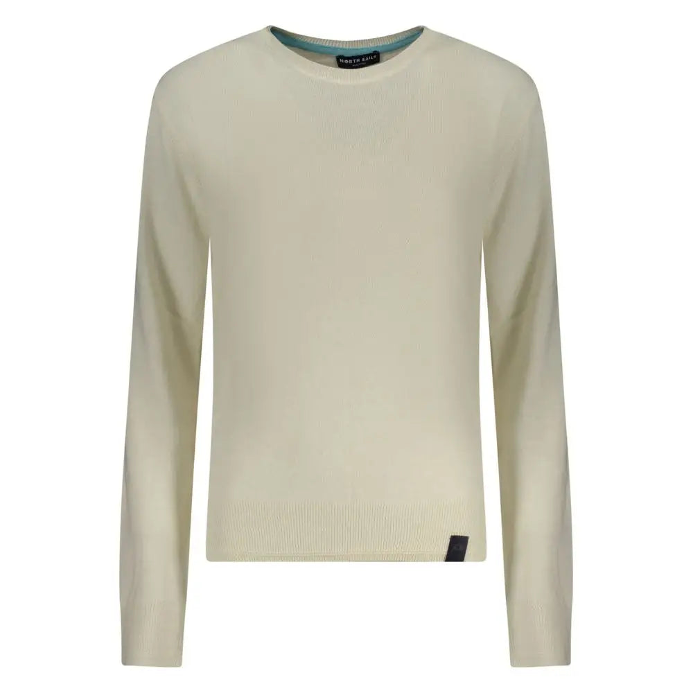 North sails bianco poliammide cream long-sleeved crewneck sweater