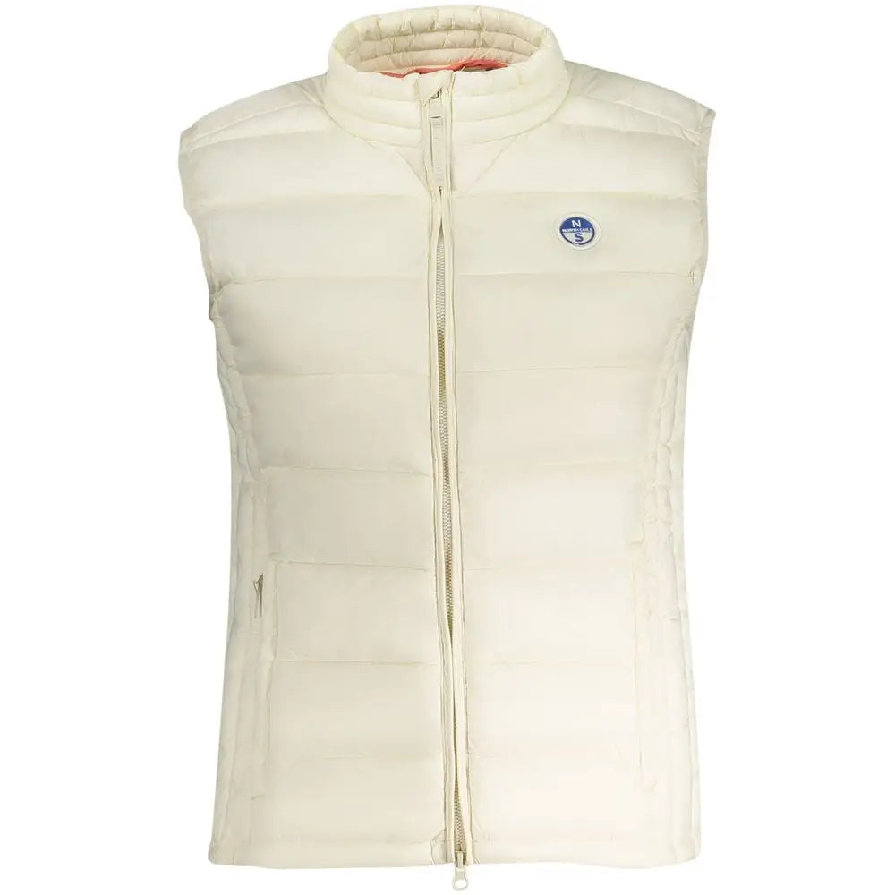 North Sails Bianco Poliammide kvindelig vest i cremet quiltet pufferdesign
