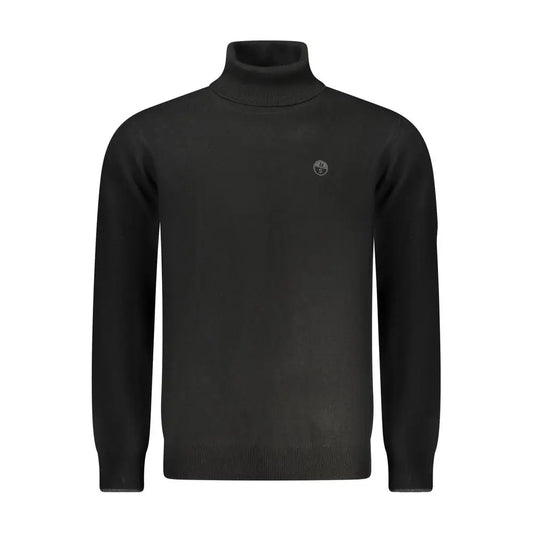 North sails black polyamide sweater med subtilt logo på brystet