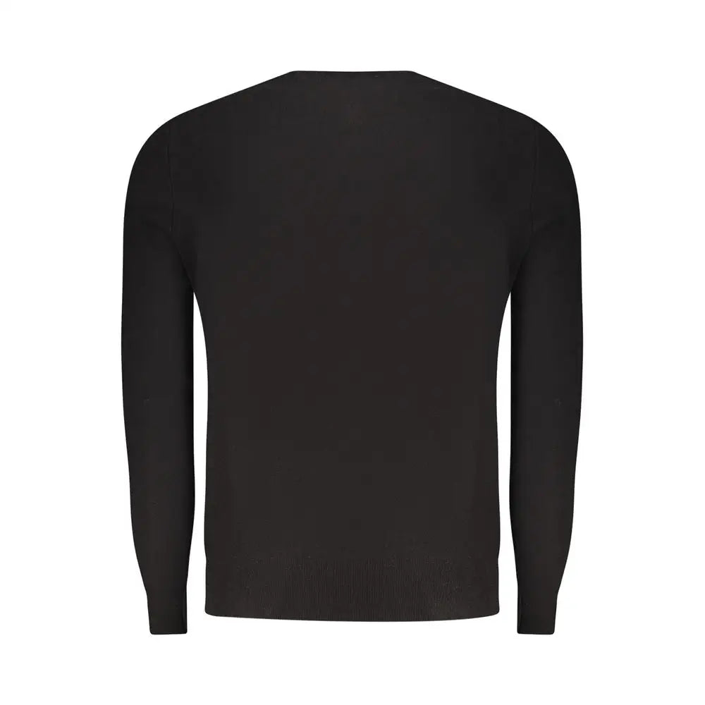 North sails black viscose herresweater med langærmet rund hals