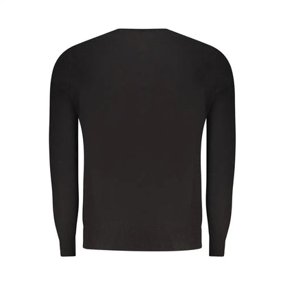 North sails black viscose herresweater med langærmet rund hals