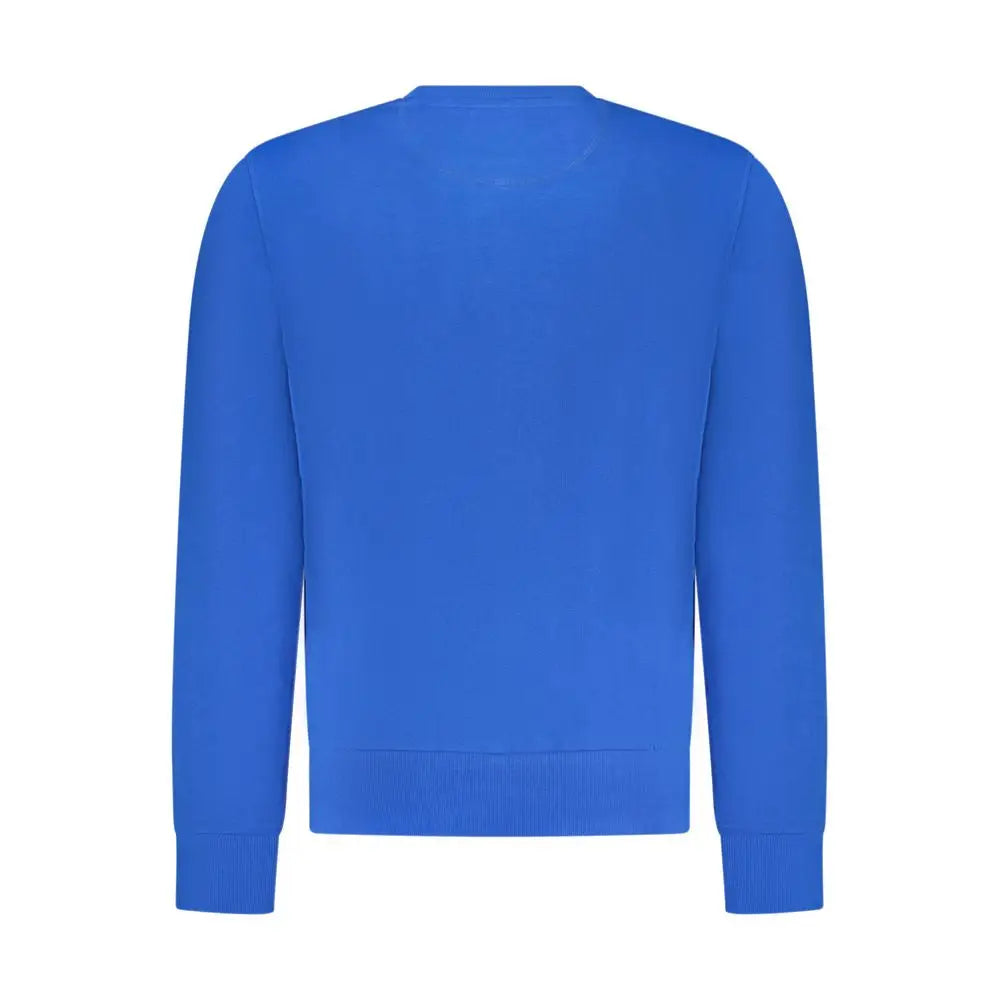 North Sails blå bomuldssweater med lange ærmer og ribkant
