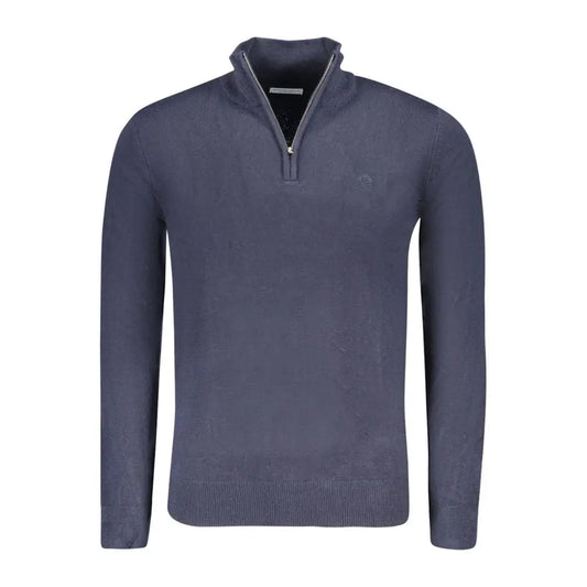 Navy blue North Sails sweater med ribbet manchetter, subtil logo