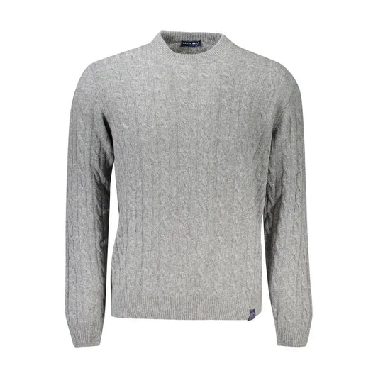 Grå North Sails cable-knit sweater i 100% originale brands uld