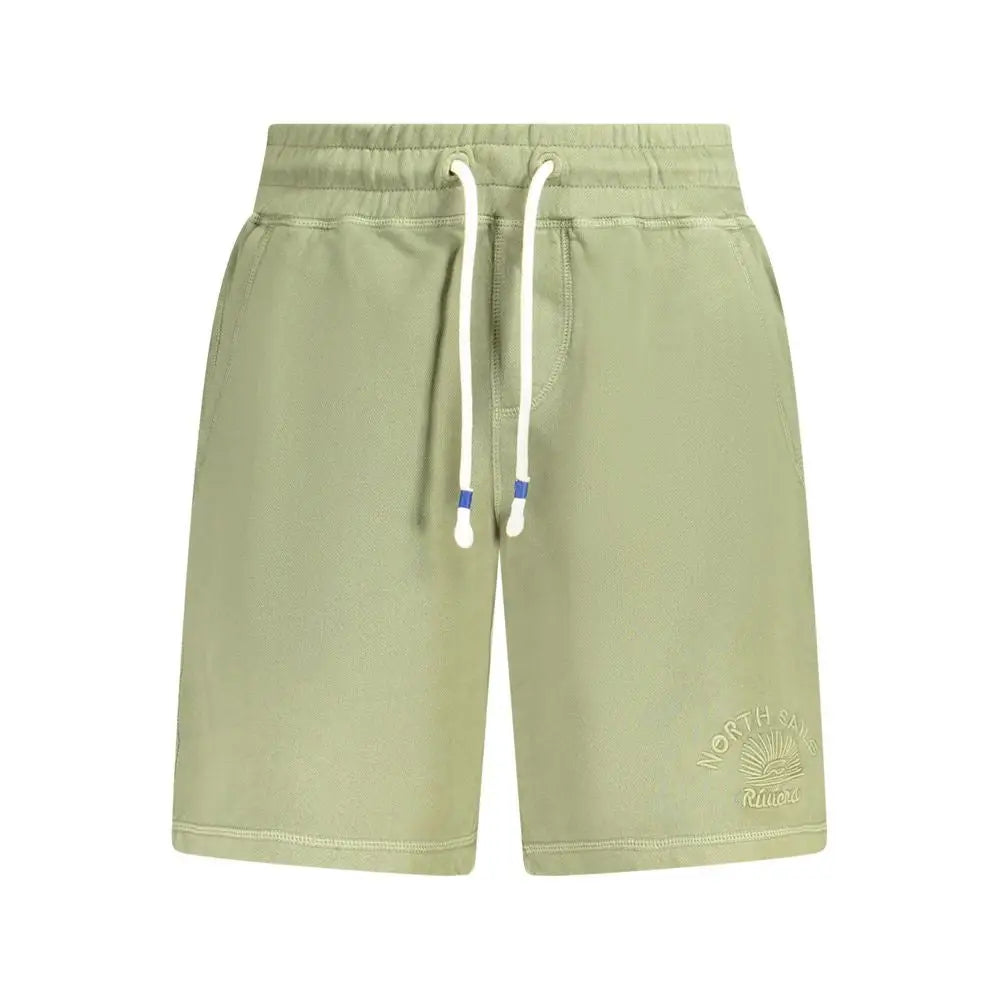 North sails green bomuld shorts med hvid snor og logo