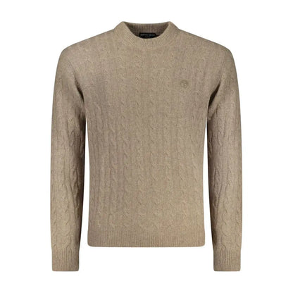 North sails marrone poliammide sweater i beige cable-knit