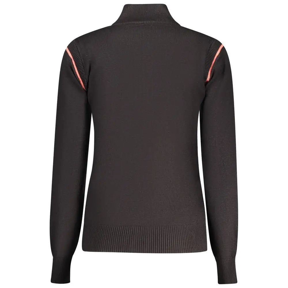 North Sails Nero Viscosa sort sværnekrave sweater med pink trim