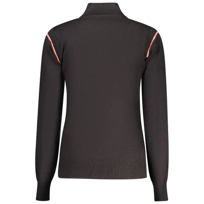 North Sails Nero Viscosa sort sværnekrave sweater med pink trim