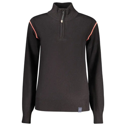 North Sails Nero Viscosa sort sweater med pink trim