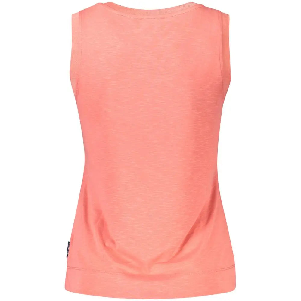 North Sails pink tank top i blødt koralfarvet polyester med ribbet kant