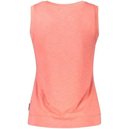North Sails pink tank top i blødt koralfarvet polyester med ribbet kant