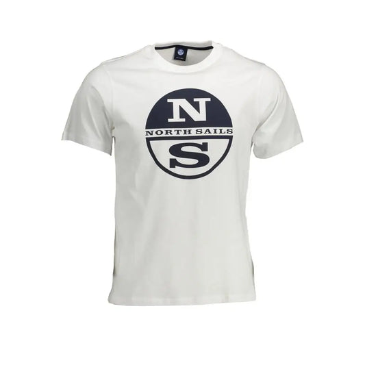 North Sails White Cotton Men T-Shirt - XL - T-shirts