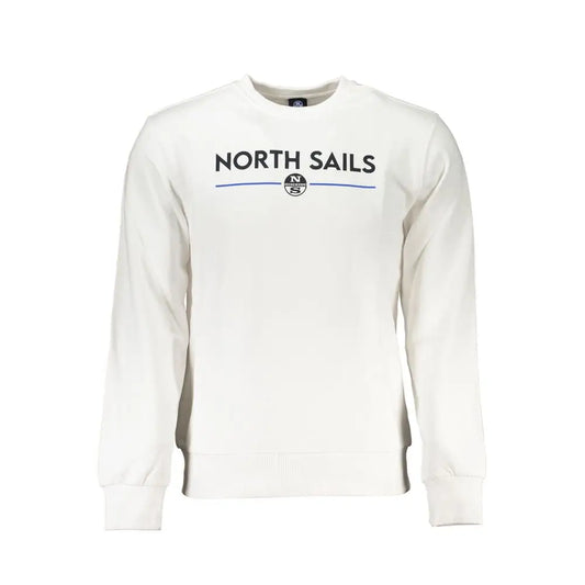 Hvid North Sails sweatshirt med logo, 100% originale brands
